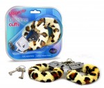 Playtime Cuffs Leopard Print Fur