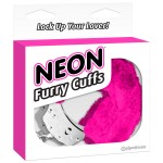 Neon Furry Cuffs Pink