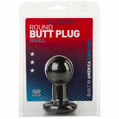 Round Butt Plug Small Black