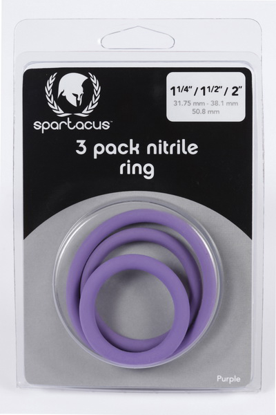 Nitrile Cock Ring Set-purple