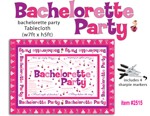 Bachelorette Party Tablecloth Trivia