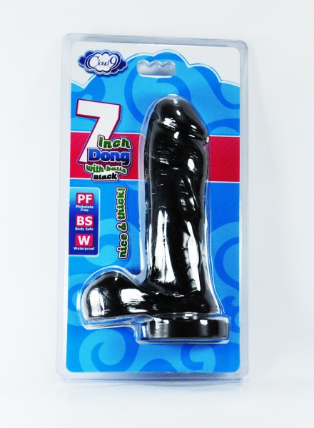 Cloud 9 Delightful Dong-7 Thick W/balls-black