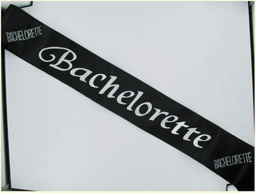 Bachelorette Black Sash