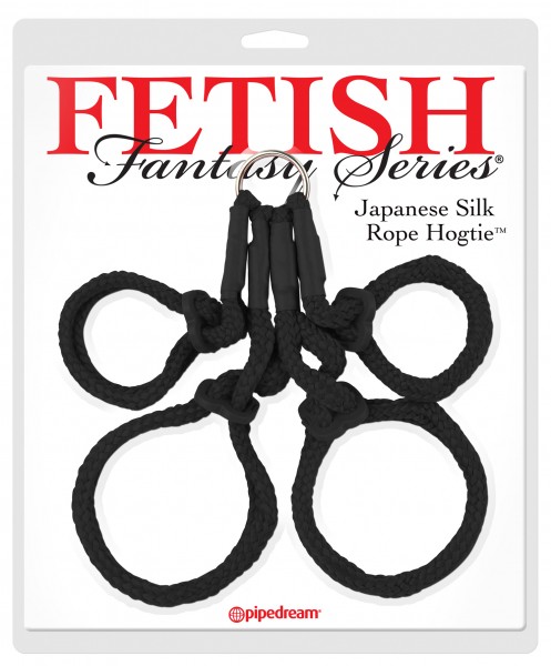 Fetish Fantasy Silk Rope Hogtie Black