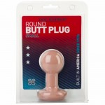 Round Butt Plug Small White