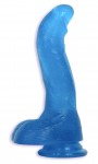 G Freak Dong W/suction Cup Blue Jellie Bx