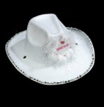 Cowboy Hat Bride 2b White