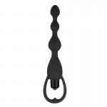 Silicone Pleasure Beads Vib. Black