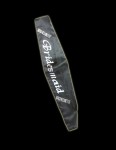 Sash Bridemaid Black W/clear Stones