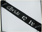 Bride 2b Sash Black W/clear Stones