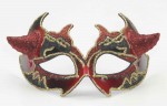 Venetian Mask Red W/devil Horns