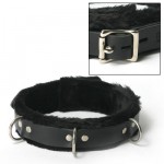 Leather Collar Fur Lined 1